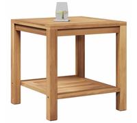 vidaXL Table basse Teck massif 45 x 45 x 45 cm Marron – Design minimaliste d'extérieur