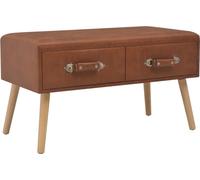 vidaXL Table basse Marron 80 x 40 x 46 cm Similicuir - Table basse - Tables basses - Armoire de couloir - Armoires de couloir