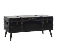 vidaXL Table basse MDF et acier 102 x 51 x 48 cm Noir