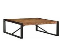 vidaXL Table basse multicolore 100x100x35 cm bois récupération massif, table latérale, table de salon, table d'accent, bout 4016668 Marron G