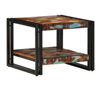 vidaXL Table basse multicolore 50x50x38 cm bois de récupération massif