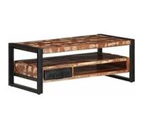 vidaXL Table basse multicolore 90x50x36 cm bois de récupération massif 4013558 Marron G