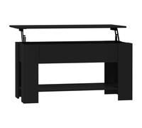 vidaXL Table basse Noir 101x49x52 cm Bois d'ingénierie Marron