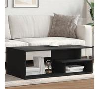 vidaXL Table basse noir 102x55x35 cm bois d'ingénierie, table latérale, table de salon, table d'accent, bout de canapé, 848011 Noir G