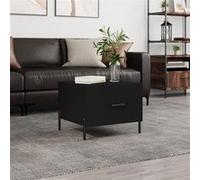 vidaXL Table basse Noir 50x50x40 cm Bois d'ingénierie829414 Noir G