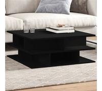 vidaXL Table basse noir 70x70x29 cm bois d'ingénierie