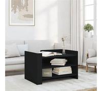 vidaXL Table basse noir 80x50x50 cm bois d'ingénierie