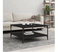 vidaXL Table basse 832838 – noir, bois d'ingénierie 80×80×40 cm