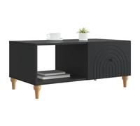 vidaXL Table Basse Noir 90 x 50 x 40 cm Bois d'ingénierie, Table de Salon contemporaine, Style Vintage, Fonctionnelle, Grand Espace de Rangement, déco Adaptable