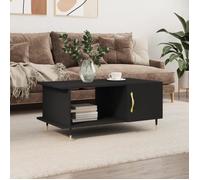 vidaXL Table basse noir 90x50x40 cm bois d'ingénierie 829469