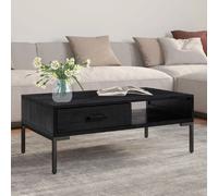 VidaXL Table Basse Noir Pin