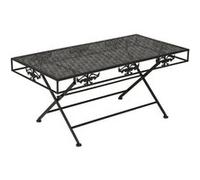 vidaXL Table basse pliante style vintage en métal 100 x 50 x 45 cm Noir