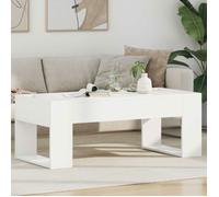vidaXL Table Basse Blanc 110 x 50 x 41 cm Bois d'ingénierie, Table Basse rectangulaire élégante, Pratique et Moderne, ajout déco pour Salon, pièce maîtresse du Foyer