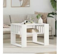 VIDAXL Table basse rectangulaire blanche 66 x 49,5 x 45 cm en bois d'ingénierie