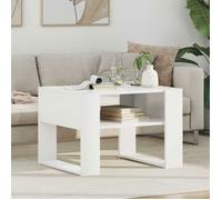 VIDAXL Table basse rectangulaire blanche 66x53x45 cm en bois d'ingénierie