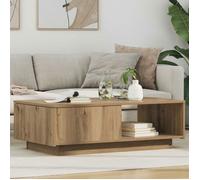 VIDAXL Table basse rectangulaire chêne artisanal 95 x 55 x 31 cm - Bois d'ingénierie, 1 tiroir