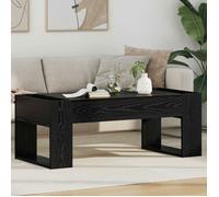 VIDAXL Table basse rectangulaire chêne noir 110 x 50 x 41 cm - Bois d'ingénierie