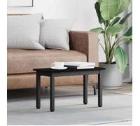 VIDAXL Table basse rectangulaire chêne noir 60 x 30 x 36 cm - bois d'ingénierie & métal