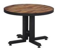 vidaXL Table basse ronde Ø55x40 cm teck de récupération massif358513 Marron G