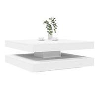 vidaXL Table basse rotative à 360 degrés blanc 90x90x34,5 cm, table d'appoint, table de salon, table basse moderne, table de 3321351 Blanc G