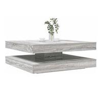 vidaXL Table basse rotative à 360 degrés sonoma gris 90x90x34,5 cm, table d'appoint, table de salon, table basse moderne, 3321356 Gris