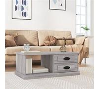 vidaXL Table basse Sonoma gris 90x50x35 cm Bois d'ingénierie Gris G