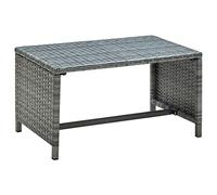 vidaXL Table basse Anthracite 70x40x38 cm Résine tressée 46394
