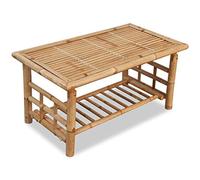vidaXL Table Basse Table d'appoint Table de Salon Bambou 90 x 50 x 45 cm