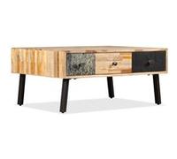 vidaXL Table basse 90 x 65 x 40 cm – Teck de récupération massif