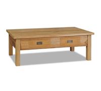 vidaXL Table basse en teck massif 100 x 60 x 35 cm