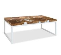 vidaXL Table basse Teck Résine 110x60x40 cm 244553