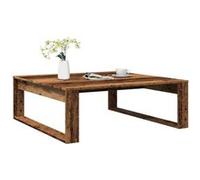 vidaXL Table basse vieux bois 100x100x35 cm bois d'ingénierie, table latérale, table de salon, table d'accent, bout de 856690 Marron G