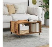 vidaXL Table basse vieux bois 60x50x36,5 cm bois d'ingénierie 857336 Marron G