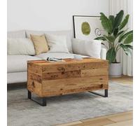 vidaXL Table basse vieux bois 90x44,5x45 cm bois d'ingénierie, table d'appoint, table de salon, table latérale, bout de 857442