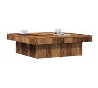 vidaXL Table basse vieux bois 90x90x28 cm bois d'ingénierie, table d'appoint, table de salon, table latérale, bout de 856554 Marron G
