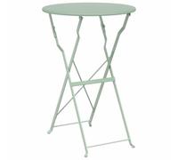 vidaXL Table de bistrot menthe claire Ø50x71 cm Acier revêtu par poudre