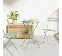 vidaXL Table de bistrot menthe claire Ø50x71 cm Acier revêtu par poudre