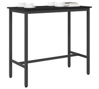 vidaXL Table Chêne Noir 100 x 50 x 90,5 cm Bois d'ingénierie et Acier, Table Moderne rectangulaire, Durable, Ajustable, Parfaite pour Bureau Maison, étude, et Bricolage