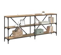 vidaXL Table Console avec étagère Chêne Artisanal 180 x 30 x 75 cm, Table Console spacieuse, Meuble Moderne pour Couloir, pièce d'accent Fonctionnelle, Design épuré pour Salon