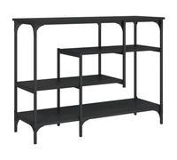 vidaXL Table console 837787 avec étagères noir 100x35x75 cm