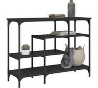 vidaXL Table console avec étagères noir 100x35x75 cm 837787 Noir G