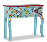 vidaXL Table Console Bois de Manguier Bleu