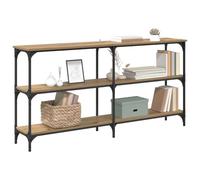vidaXL Table Console Chêne Artisanal 150 x 29 x 75 cm, Table Console Élégante, Design Indus Moderne, Rectangulaire, Rangement Spacieux, Aucune Élévation, pour Salon