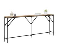 vidaXL Table console chêne artisanal 180 x 23 x 75 cm, Table d'angle moderne, console rectangulaire, ajout élégant pour foyer, surface d'affichage chez vous