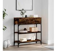 vidaXL Table console chêne fumé 72,5x25x75 cm bois d'ingénierie 834187