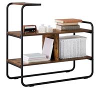 vidaXL Table Console Chêne fumé 80 x 35 x 75 cm Bois d'ingénierie, Table Console Moderne, Meuble d'entrée Fonctionnel, Accent décoratif étroit, Usage Polyvalent dans Le Salon
