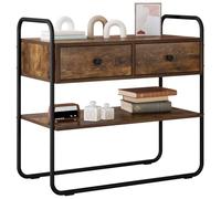 vidaXL Table Console Chêne fumé 80 x 40 x 75 cm Bois d'ingénierie, Table Console Moderne, entrée ou Salon, pièce d'accent stylée, Rangement Pratique et Polyvalent