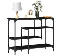 vidaXL Table Console Chêne noir 100 x 35 x 75 cm | Un look chic et classe, Super pour le salon et la chambre, Comprend 5 étagères solides