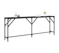 vidaXL Table Console Chêne Noir 200 x 29 x 75 cm, Table d'angle Moderne, Console rectangulaire, ajout élégant pour Foyer, Surface d'affichage chez Vous