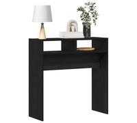 vidaXL Table Console Chêne Noir 78 x 30 x 80 cm Bois d'ingénierie, Table Console Élégante, Design Minimaliste, Salon Étroit, Meuble Chic pour Entrée, Décor Fonctionnel